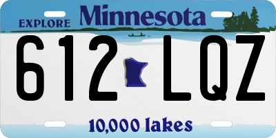 MN license plate 612LQZ