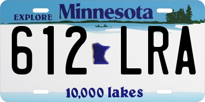 MN license plate 612LRA