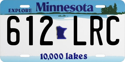 MN license plate 612LRC