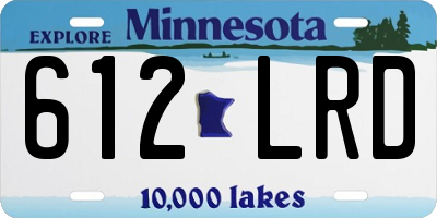 MN license plate 612LRD