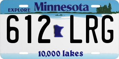 MN license plate 612LRG