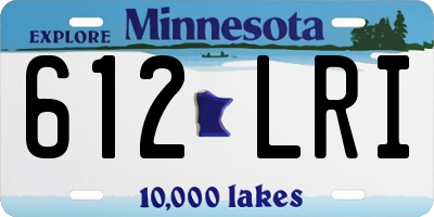 MN license plate 612LRI