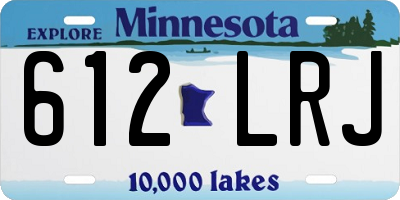 MN license plate 612LRJ