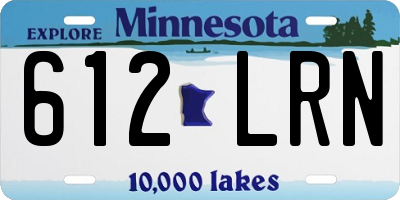 MN license plate 612LRN