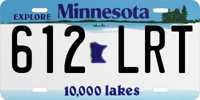 MN license plate 612LRT