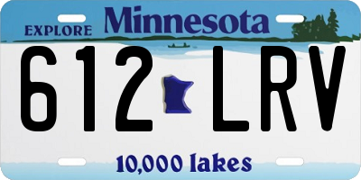 MN license plate 612LRV