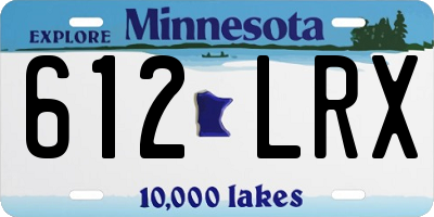 MN license plate 612LRX