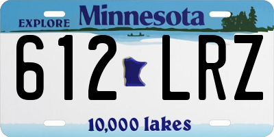 MN license plate 612LRZ