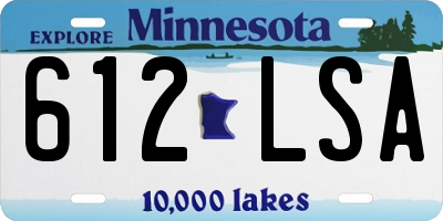 MN license plate 612LSA