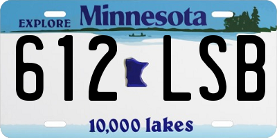MN license plate 612LSB