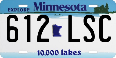 MN license plate 612LSC