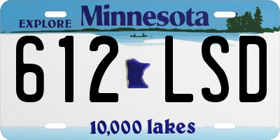 MN license plate 612LSD