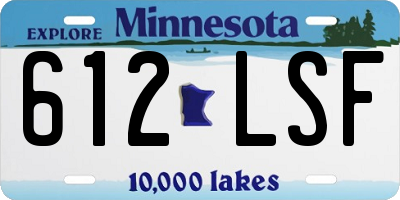 MN license plate 612LSF