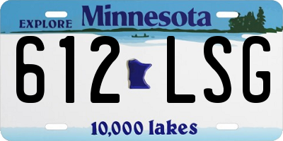 MN license plate 612LSG