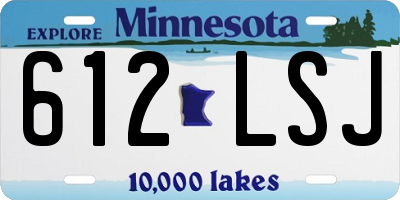 MN license plate 612LSJ