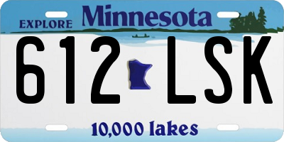 MN license plate 612LSK