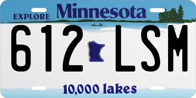 MN license plate 612LSM