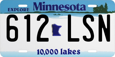 MN license plate 612LSN