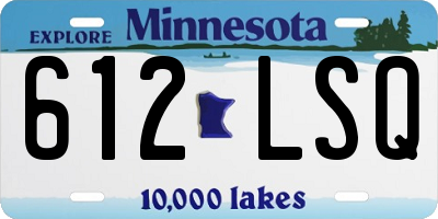 MN license plate 612LSQ