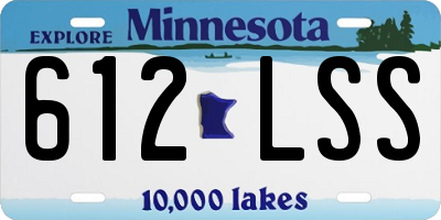MN license plate 612LSS