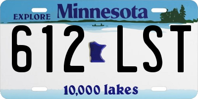 MN license plate 612LST