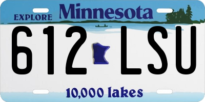 MN license plate 612LSU