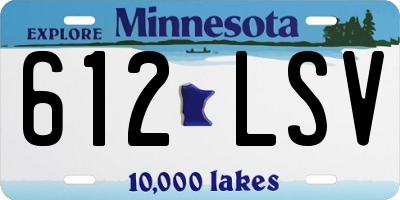 MN license plate 612LSV