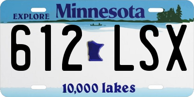 MN license plate 612LSX