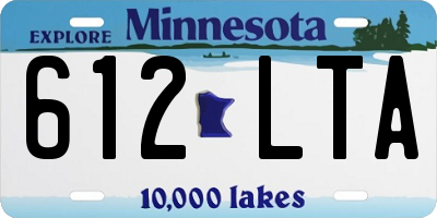 MN license plate 612LTA