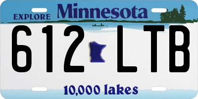 MN license plate 612LTB