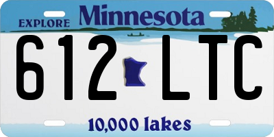 MN license plate 612LTC