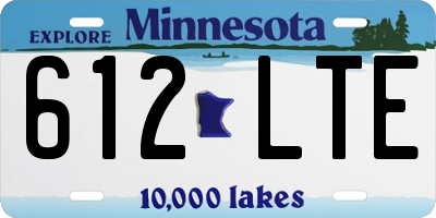 MN license plate 612LTE