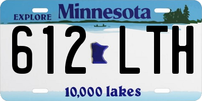 MN license plate 612LTH