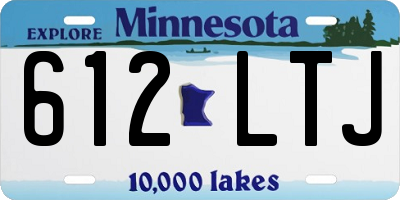 MN license plate 612LTJ