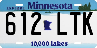 MN license plate 612LTK