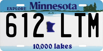 MN license plate 612LTM