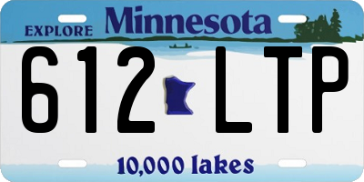 MN license plate 612LTP