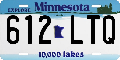 MN license plate 612LTQ