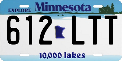 MN license plate 612LTT