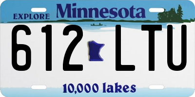 MN license plate 612LTU