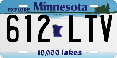 MN license plate 612LTV