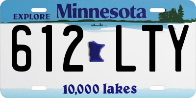 MN license plate 612LTY