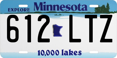 MN license plate 612LTZ