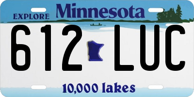MN license plate 612LUC