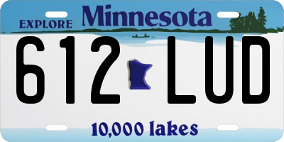 MN license plate 612LUD