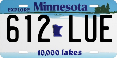 MN license plate 612LUE