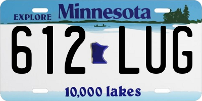 MN license plate 612LUG