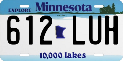 MN license plate 612LUH