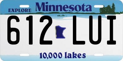 MN license plate 612LUI
