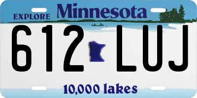 MN license plate 612LUJ